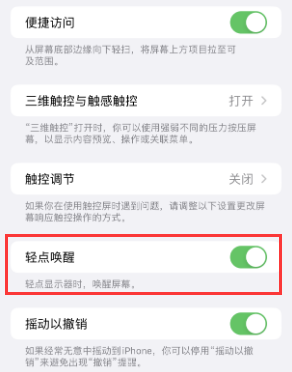 丹巴苹果授权维修站分享iPhone轻点无法唤醒怎么办 